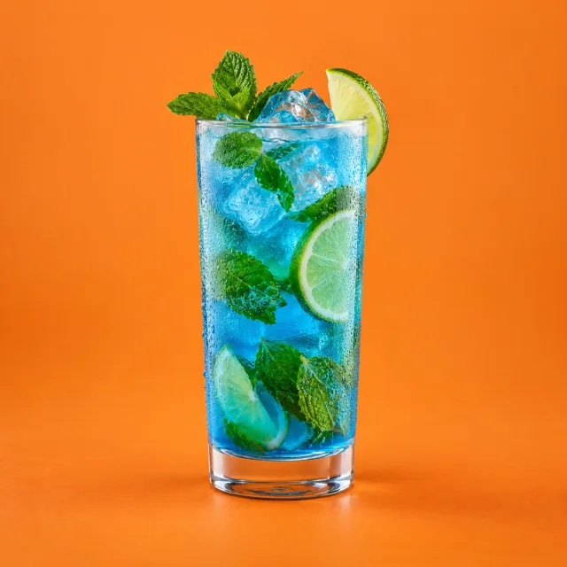 Blue curacao mojito illustration